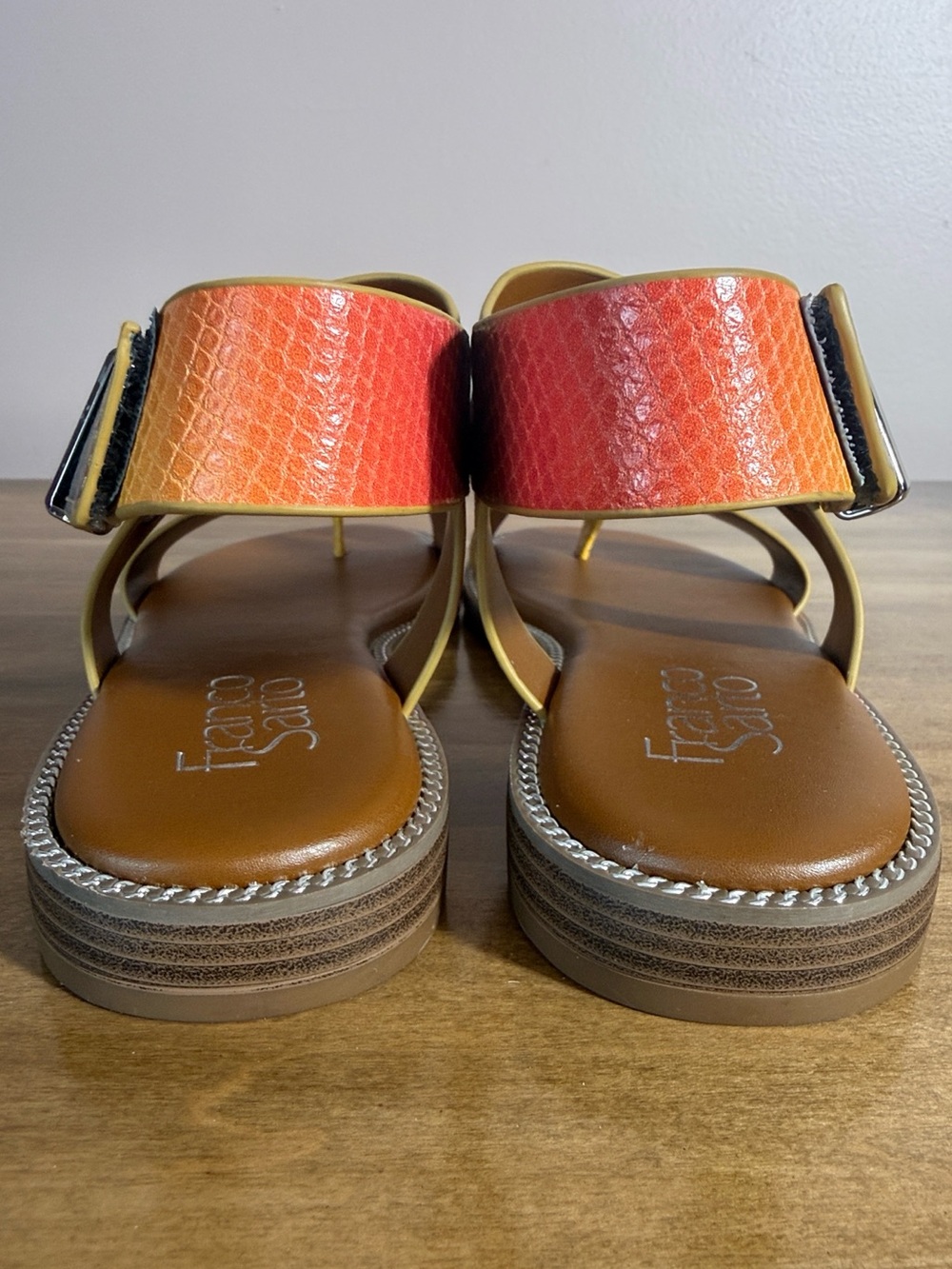 Franco Sarto Multicolor Gradient Strappy Sandals - Picture 7 of 8
